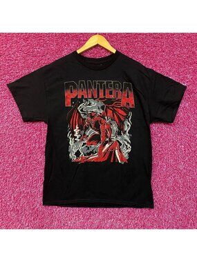 Pantera Cowboys From Hell Devil Smoking Metal Band T-Shirt Large
